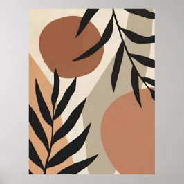 Poster Abstrato Boho e Arte de Clipe Moderna Imprimíveis