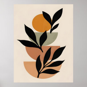 Poster Abstrato Boho e Arte de Clipe Moderna Imprimíveis