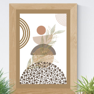 Poster Abstrato boho minimalista