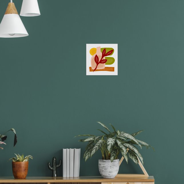 Poster Abstrato Boho Vase "Vida Estática" (Sala de Estar 1)