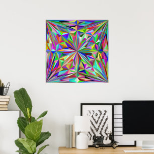 Poster Abstrato caleidoscópio