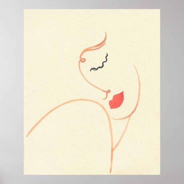 Poster Abstrato, cara de mulher... linda mulher... moda. (Frente)