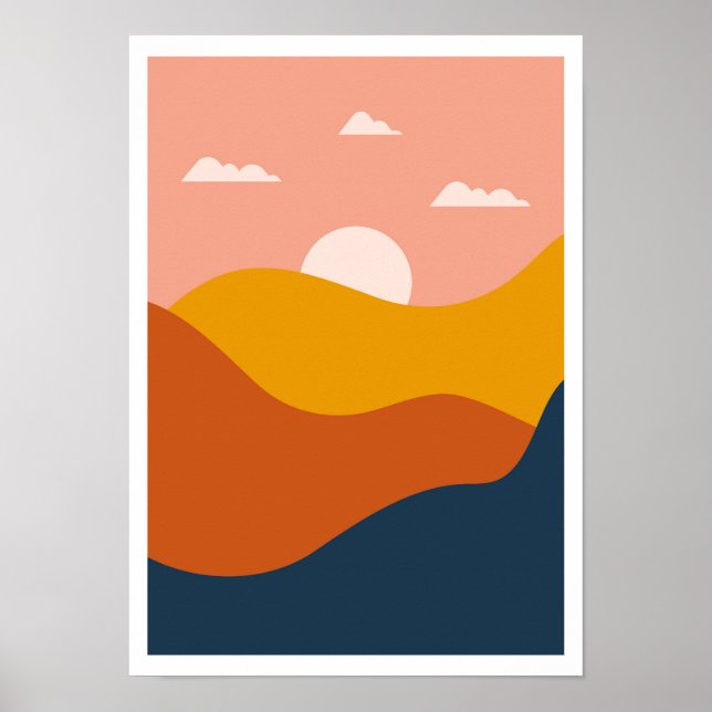 Poster Abstrato Chic minimalista (Frente)