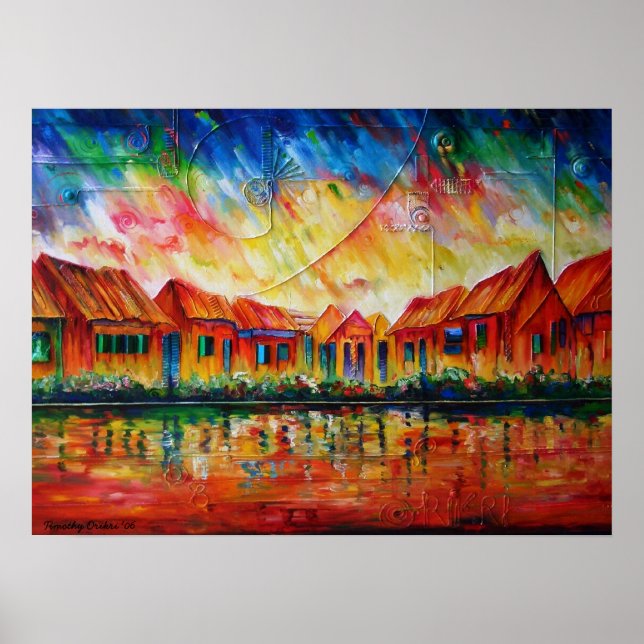 Póster Abstrato Cityscape XX (Frente)