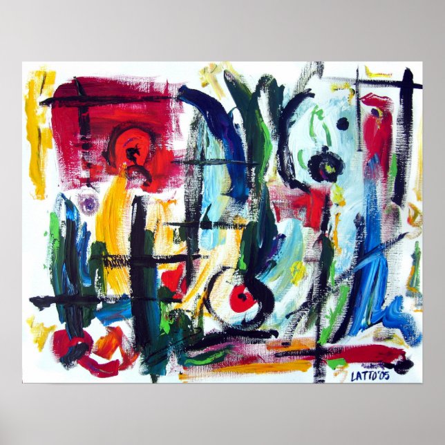 Póster Abstrato Color Whimsy (Frente)