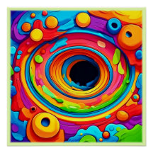Abstrato Colorida Psychedelic Vortex