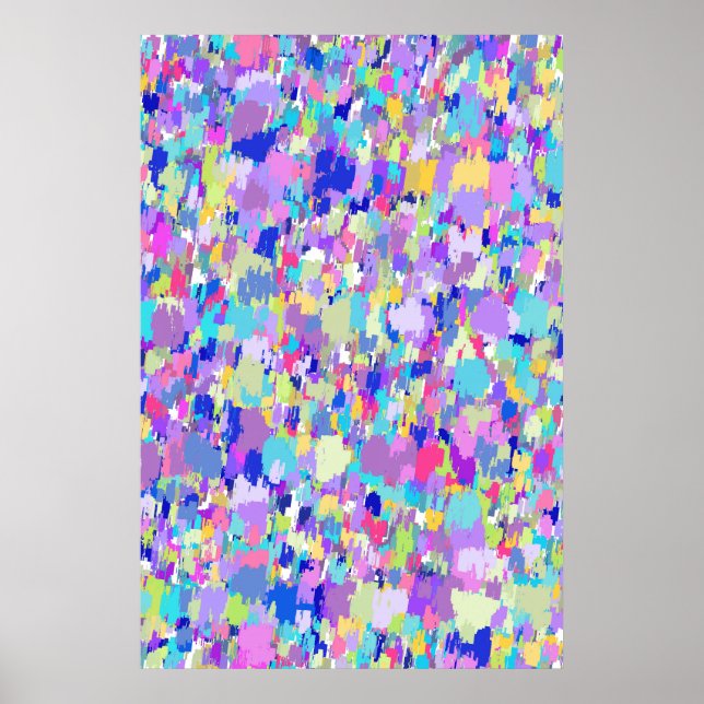 Poster Abstrato com 80 Cores em Mottled (Frente)