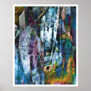 Póster Abstrato cristalino 3