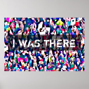 Póster Abstrato da Foto do Protesto Mulheres em Marcha