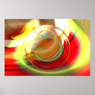Poster abstrato da pintura de Digitas do