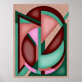 Poster Abstrato da Sinfonia Geométrica do Sudoeste