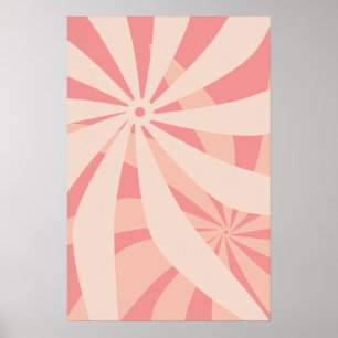 Poster Abstrato da ventoinha retrorreflectora rosa