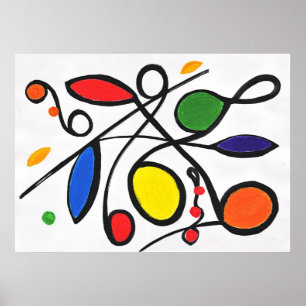 Poster abstrato das cores preliminares