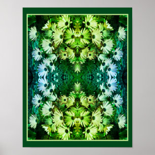 Poster Abstrato das flores da margarida africana