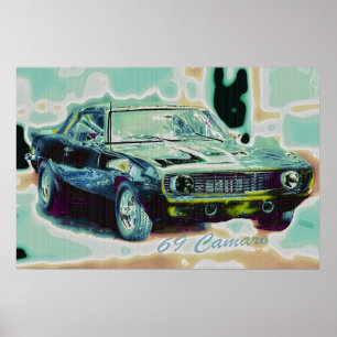 Poster abstrato de 69 Camaro