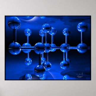 Póster abstrato de 6 bolas