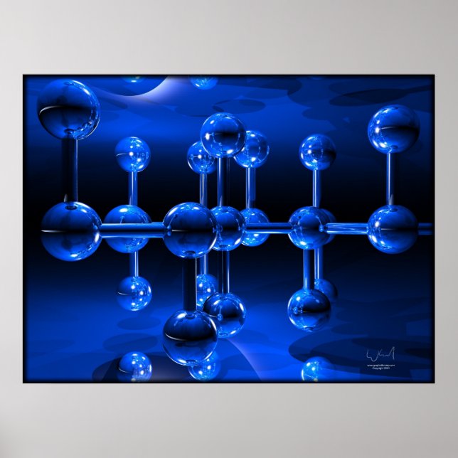 Póster abstrato de 6 bolas (Frente)