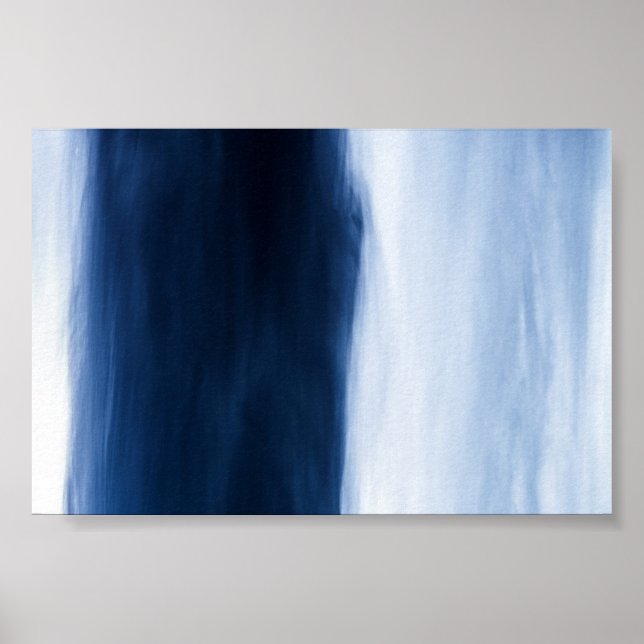 Poster Abstrato de água azul (Frente)