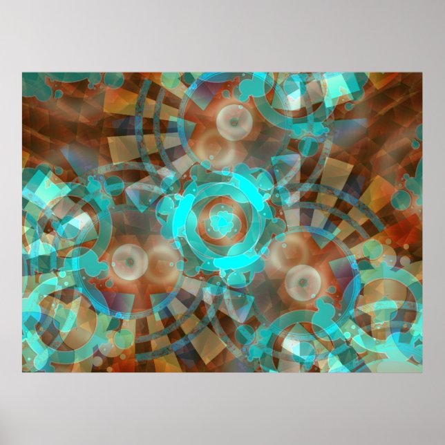 Poster Abstrato de AquaRustia (Frente)