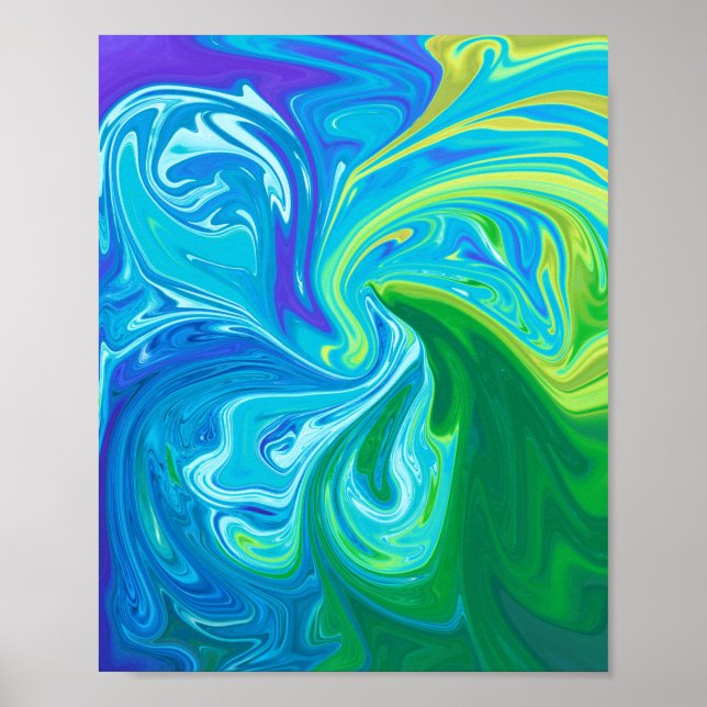 Poster Abstrato de arte colorida (Frente)