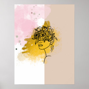 Poster Abstrato de arte colorida