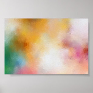 Poster Abstrato de Arte Colorida Tendência Amarela Moder