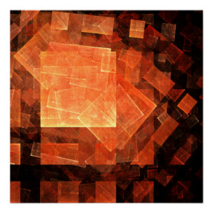 Póster Abstrato de Arte da Janela