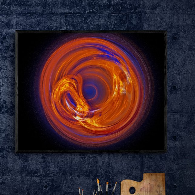 Póster Abstrato de Arte Fractal de Vidro Líquido Flame (Criador carregado)