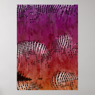 Poster Abstrato de arte indiana