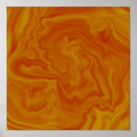 Abstrato de Arte Líquida Laranja E Amarelo