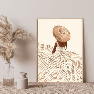 Poster Abstrato de Arte Minimista Vestida Geométrica