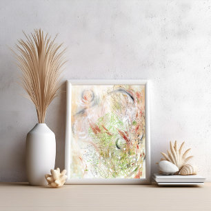 Poster Abstrato de arte neutra e minimalista