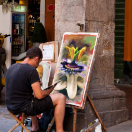 Poster Abstrato de Arte Surpreendente de Uma Flor de Paix