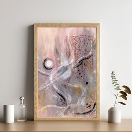 Poster Abstrato de arte violeta roxa moderna