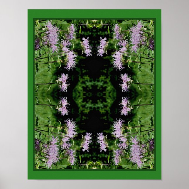 Poster Abstrato de Balm de Abelhas Roxas Selvagens (Frente)