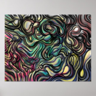 Póster abstrato de "Blob de Ar"