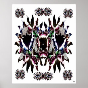 Póster Abstrato de borboleta