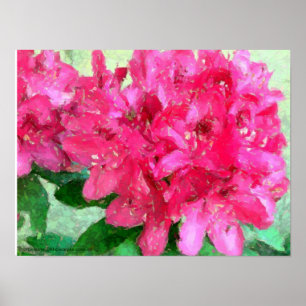 Póster Abstrato de cãibras de ovos rosas a quente
