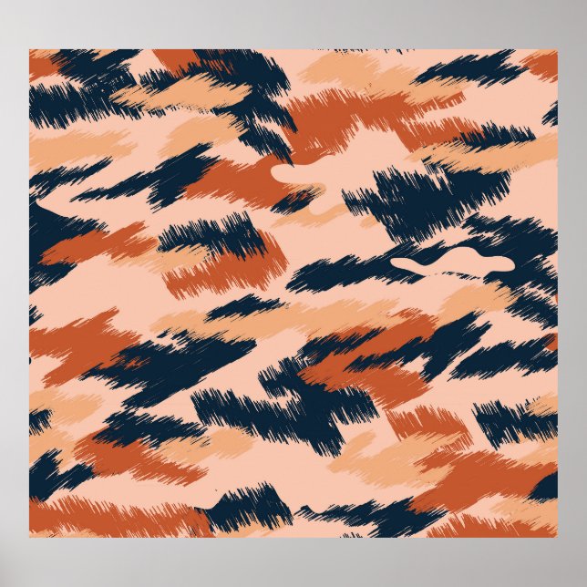Poster Abstrato de Camuflagem: Papel de parede sem costur (Frente)
