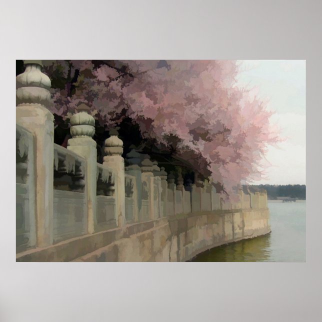 Póster Abstrato de Cherry Blossoms (Frente)