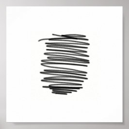 Poster abstrato de Cinza Mínima