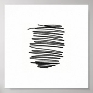 Poster abstrato de Cinza Mínima