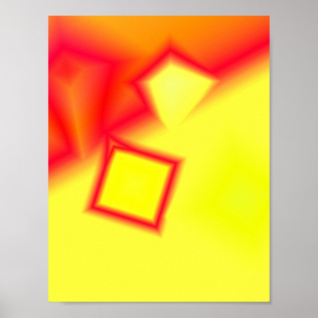 Poster Abstrato de colorido com edição mínima para adicio (Frente)