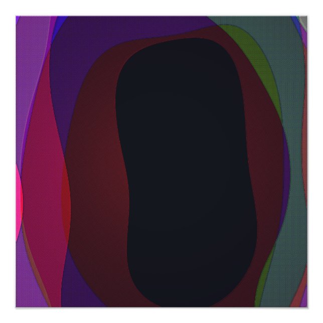 Póster Abstrato de cor escura 716 (Frente)