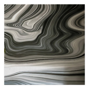Póster Abstrato de Corda Artística em Monotone cinza