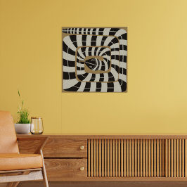 Poster Abstrato de Diversão com Cobra liso e crua neutro