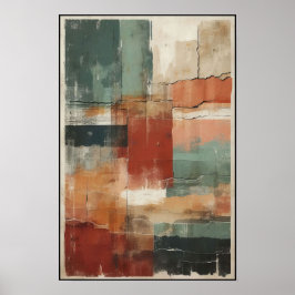 Poster Abstrato de Equilíbrio Linear e Formulário