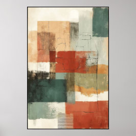 Poster Abstrato de Equilíbrio Linear e Formulário