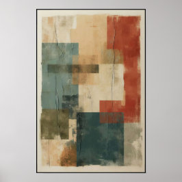 Poster Abstrato de Equilíbrio Linear e Formulário