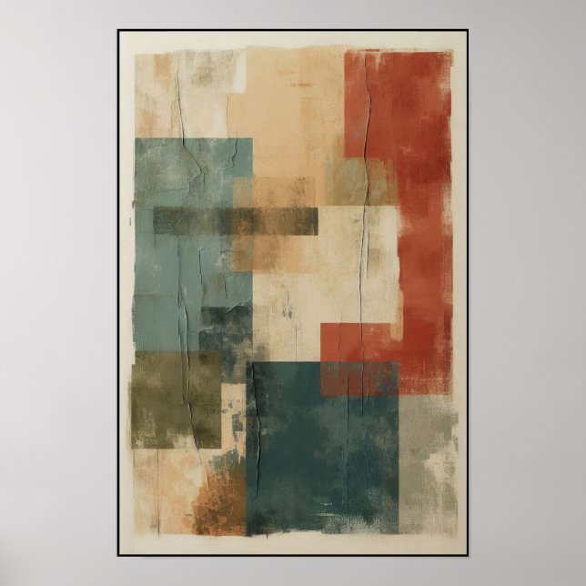 Poster Abstrato de Equilíbrio Linear e Formulário (Frente)